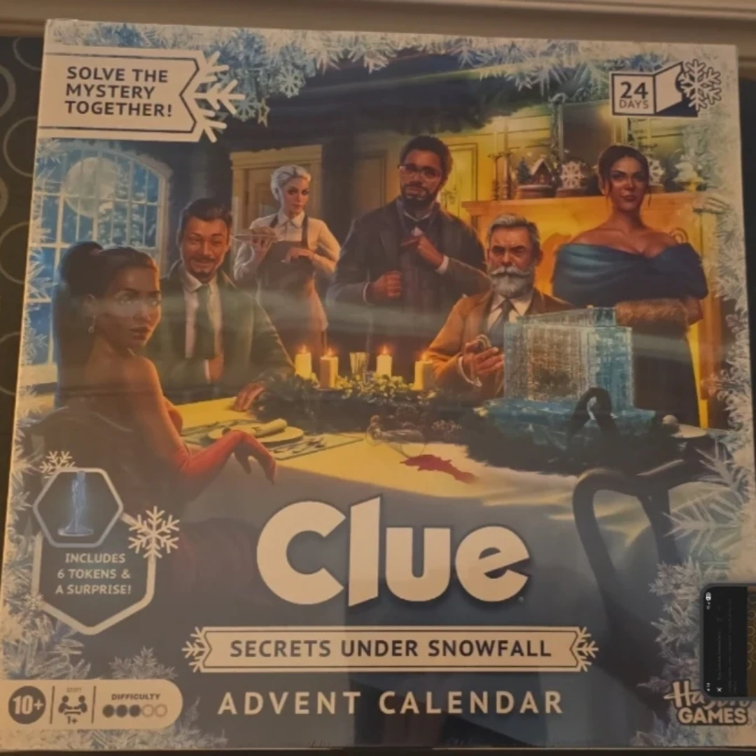 NIB Clue: Secrets Under Snowfall Advent Calendar (Mystery Game)