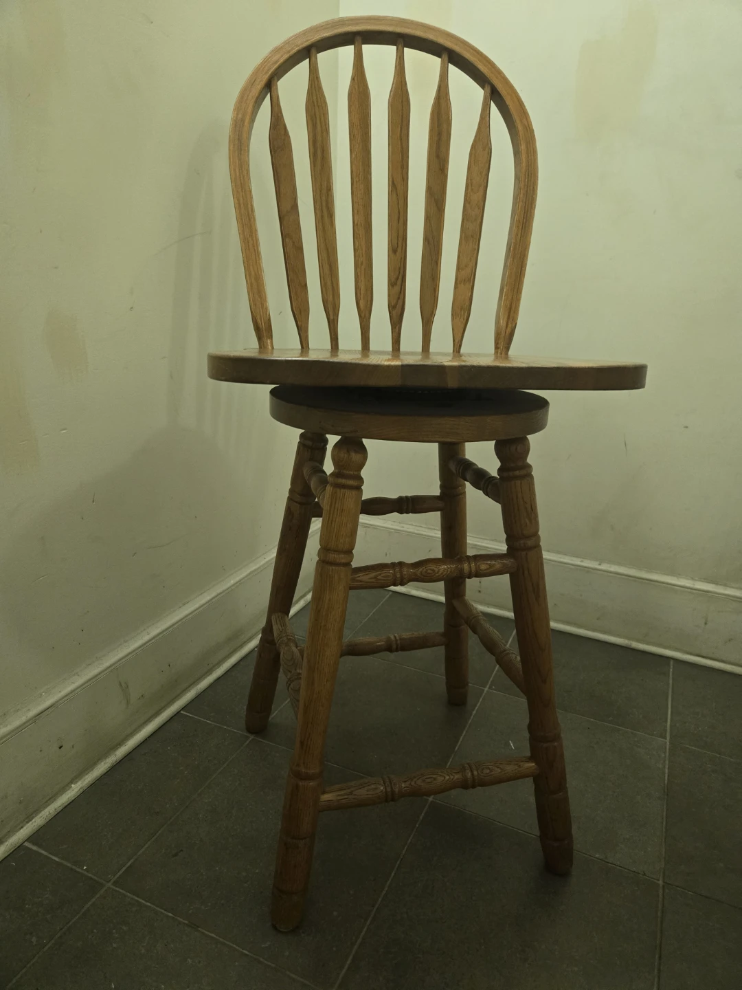 Solid Wood Mahogany Swivel Stools - photo 2