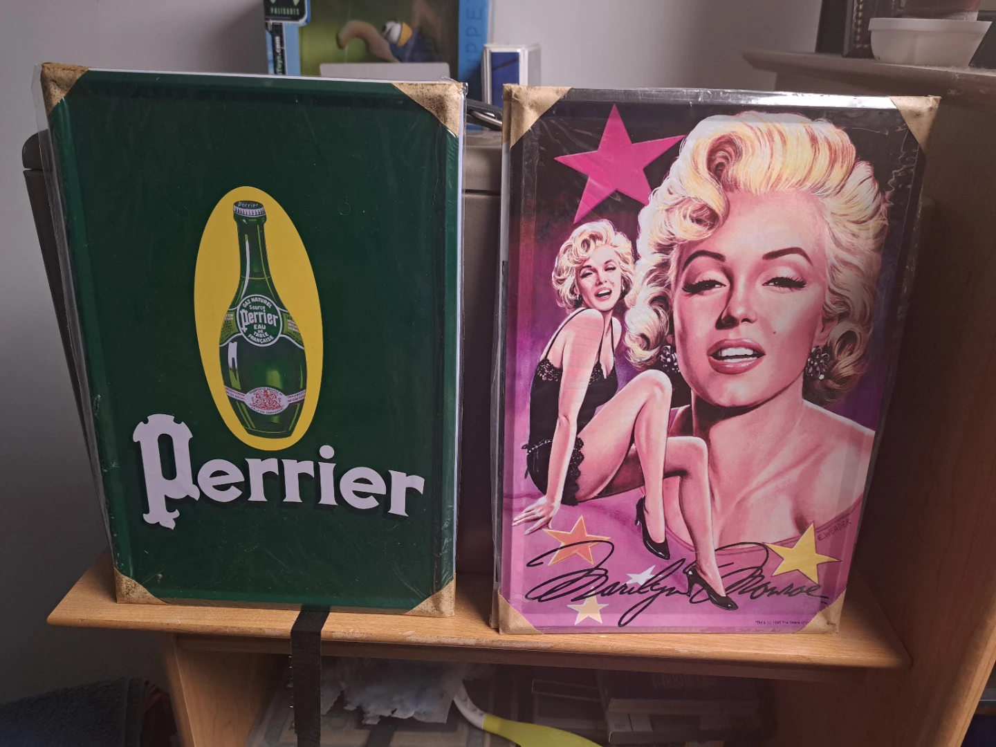 Set of 4 Vintage Style Metal Signs - Elvis and Marilyn Monroe