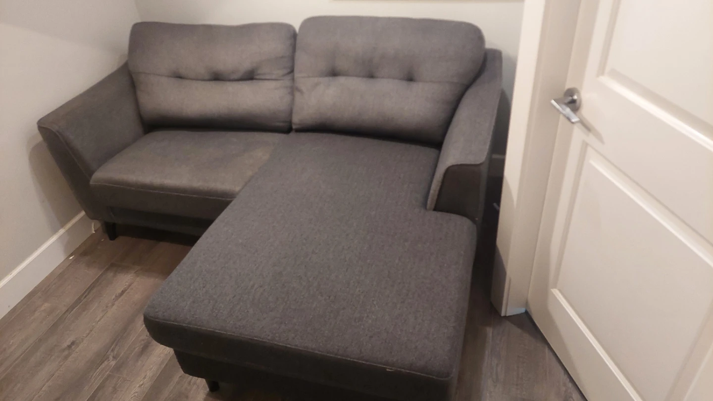 Dark Grey Reversible Sectional Sofa - photo 4