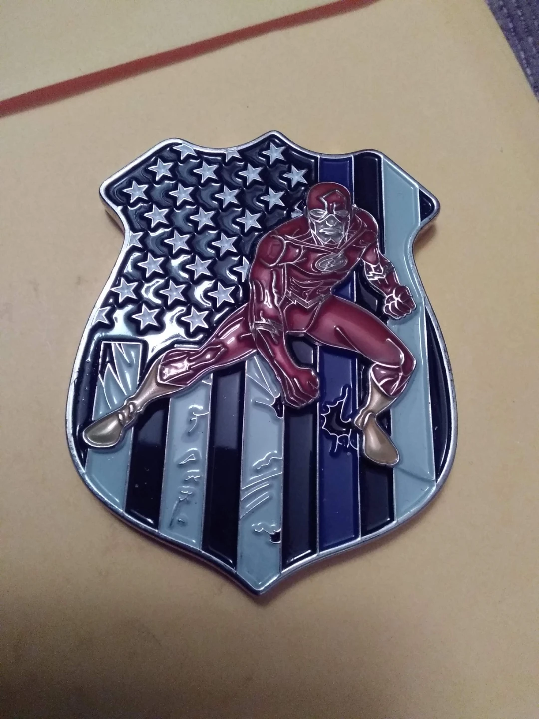 Flash Thin Blue Line Challenge Coin - photo 2