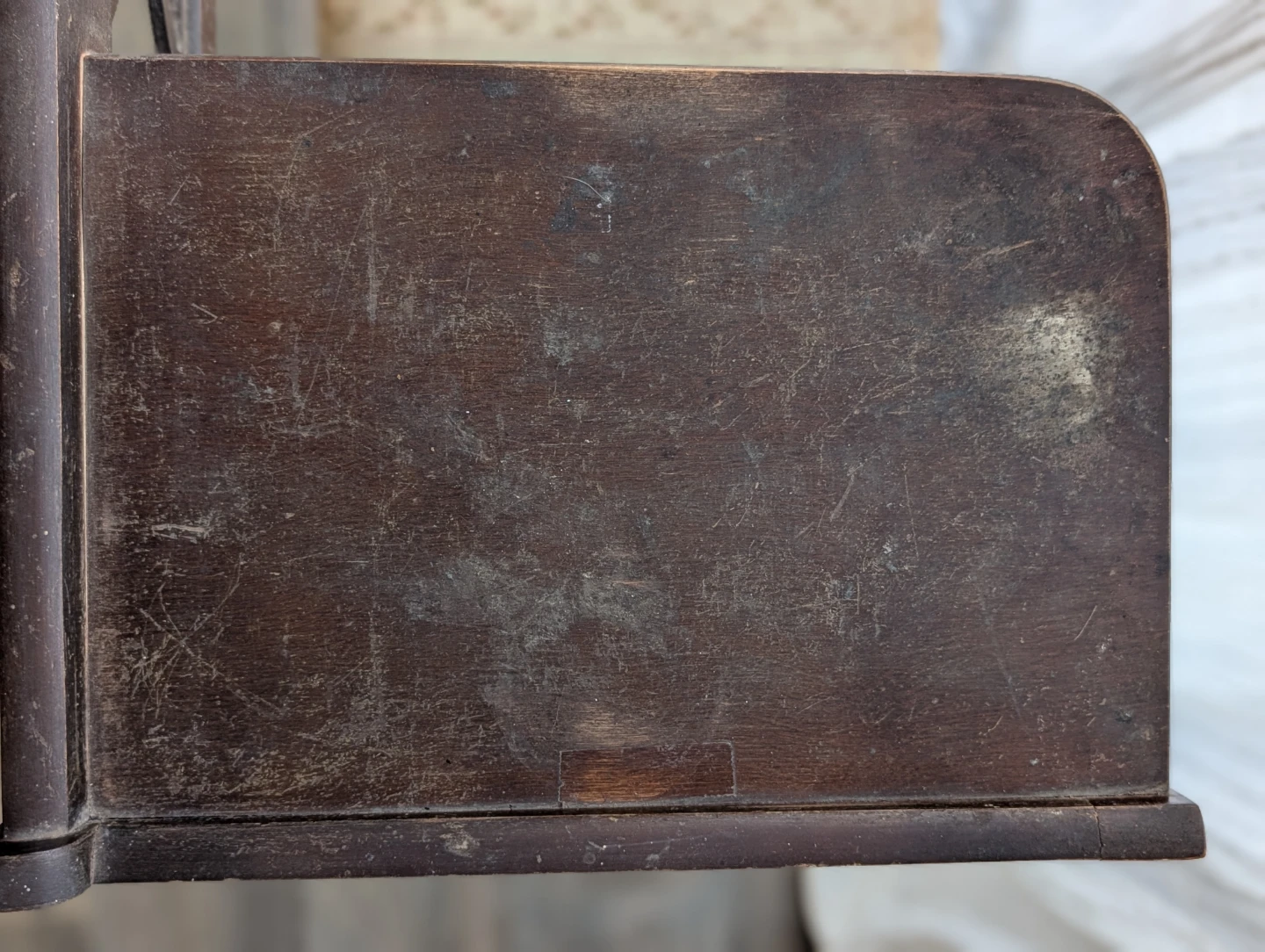 Antique Wooden Telephone Table with Seat - photo 5
