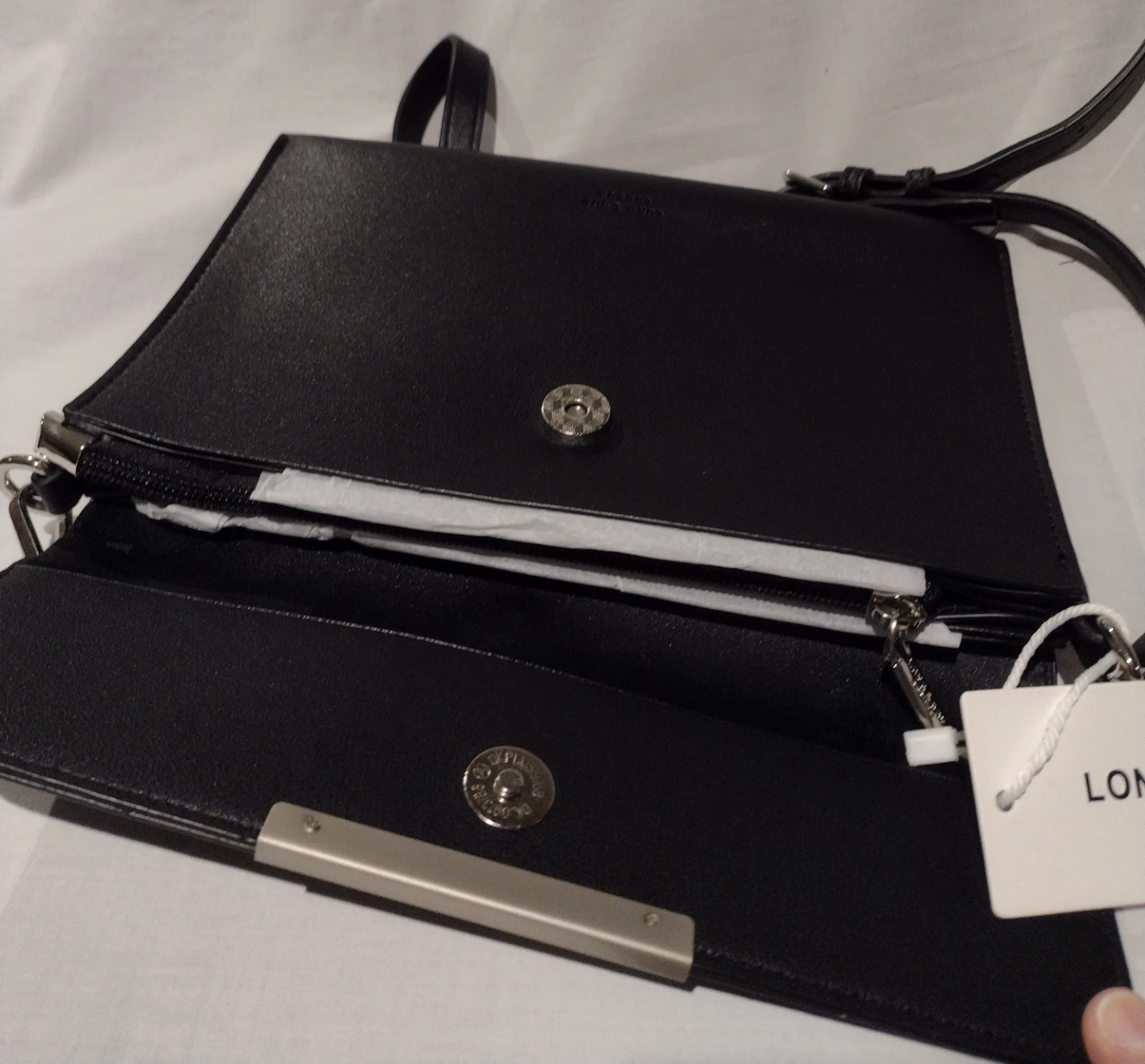 LONG & SON LONDON Black Clutch/Crossbody Bag - photo 2