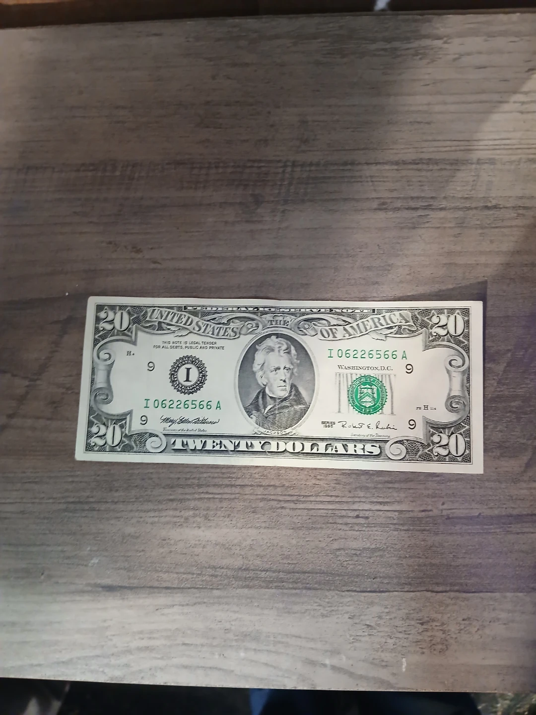 Old United States $20 Bill