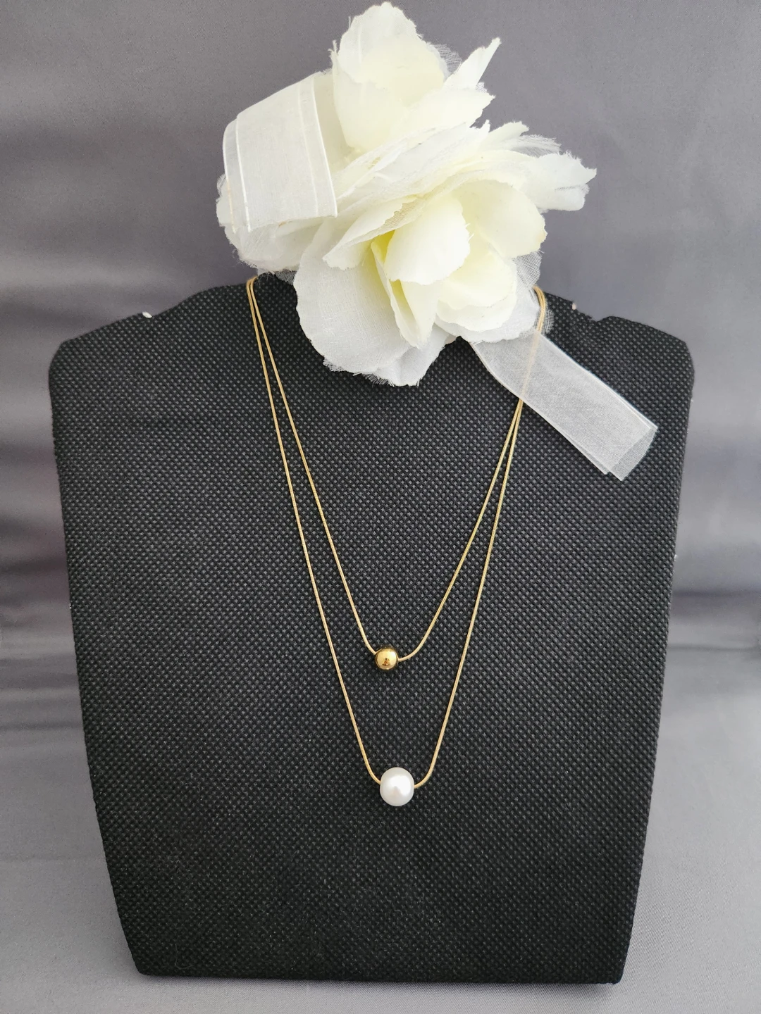 Stainless steel Gold plated layered Necklace
