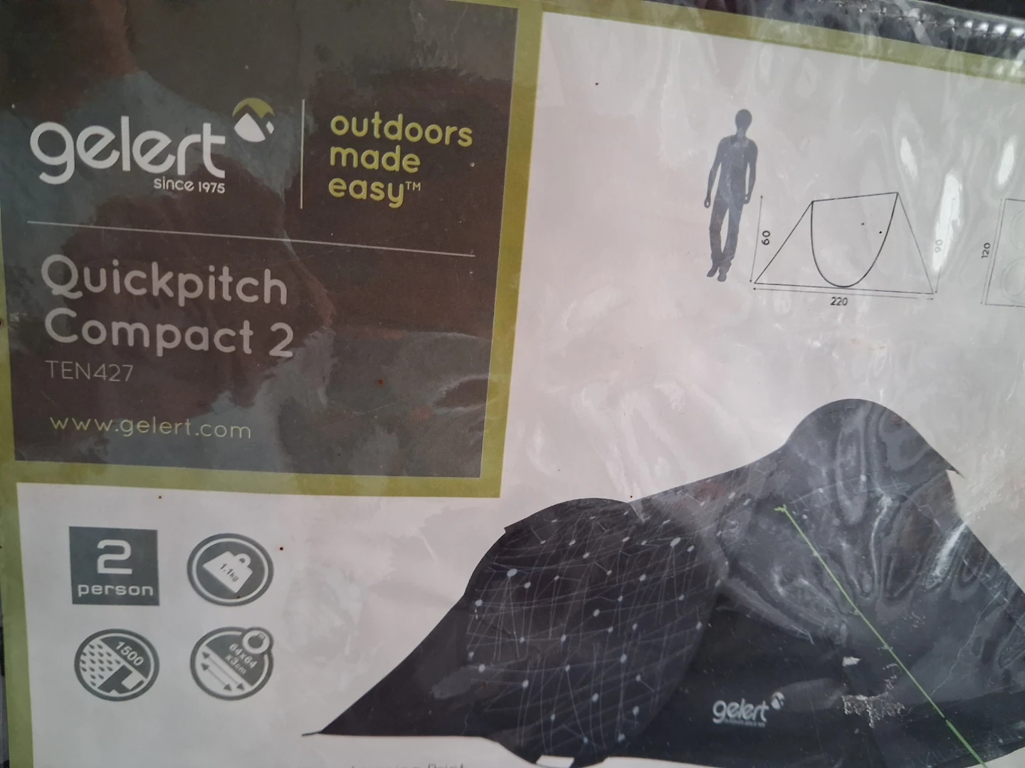 Gelert Quickpitch Compact 2 Tent - photo 2