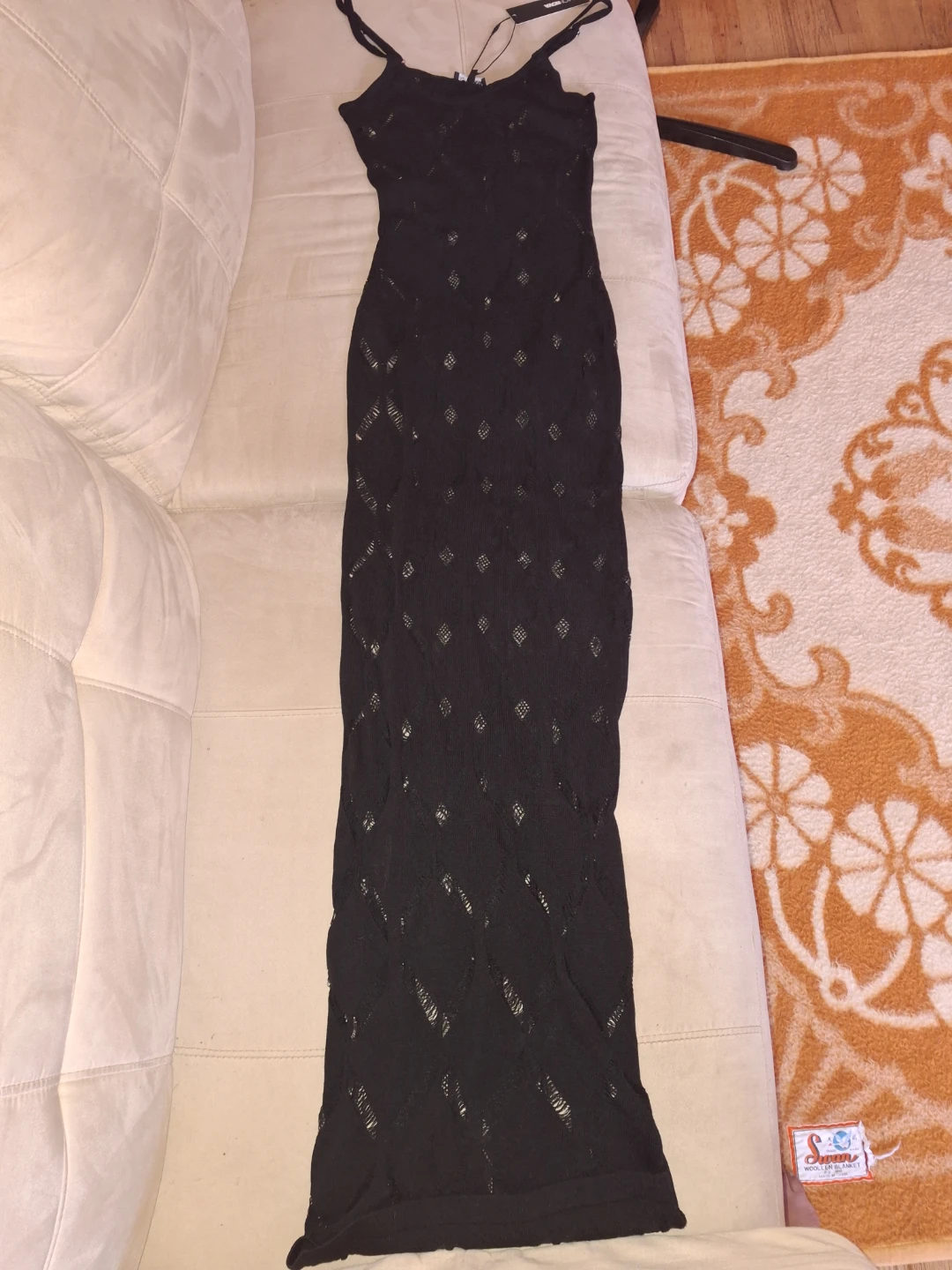 Fashion Nova Sun Kissed Maxi Dress Black XS