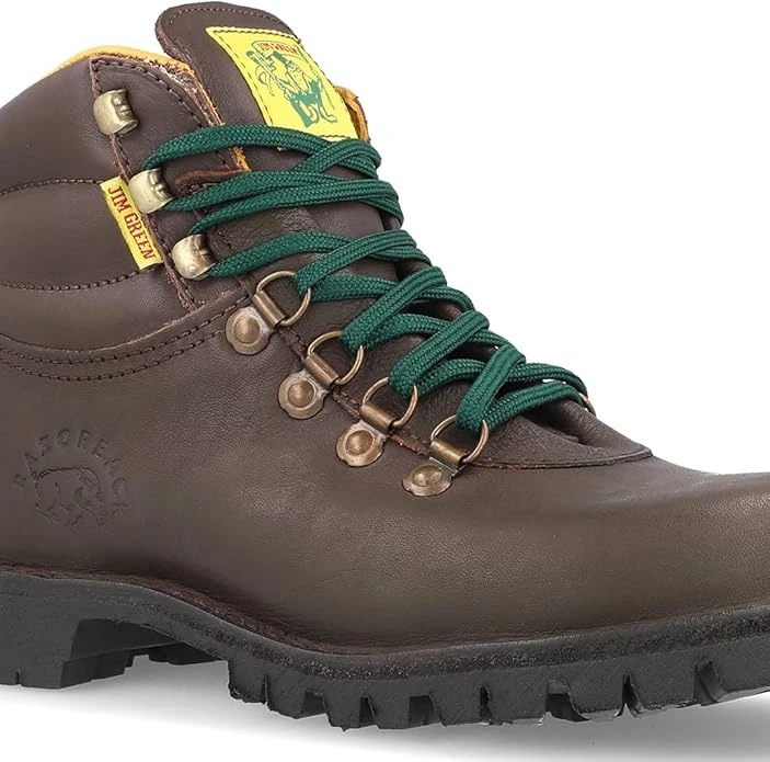 Jim Green Men's Brown Leather Hiking Boots