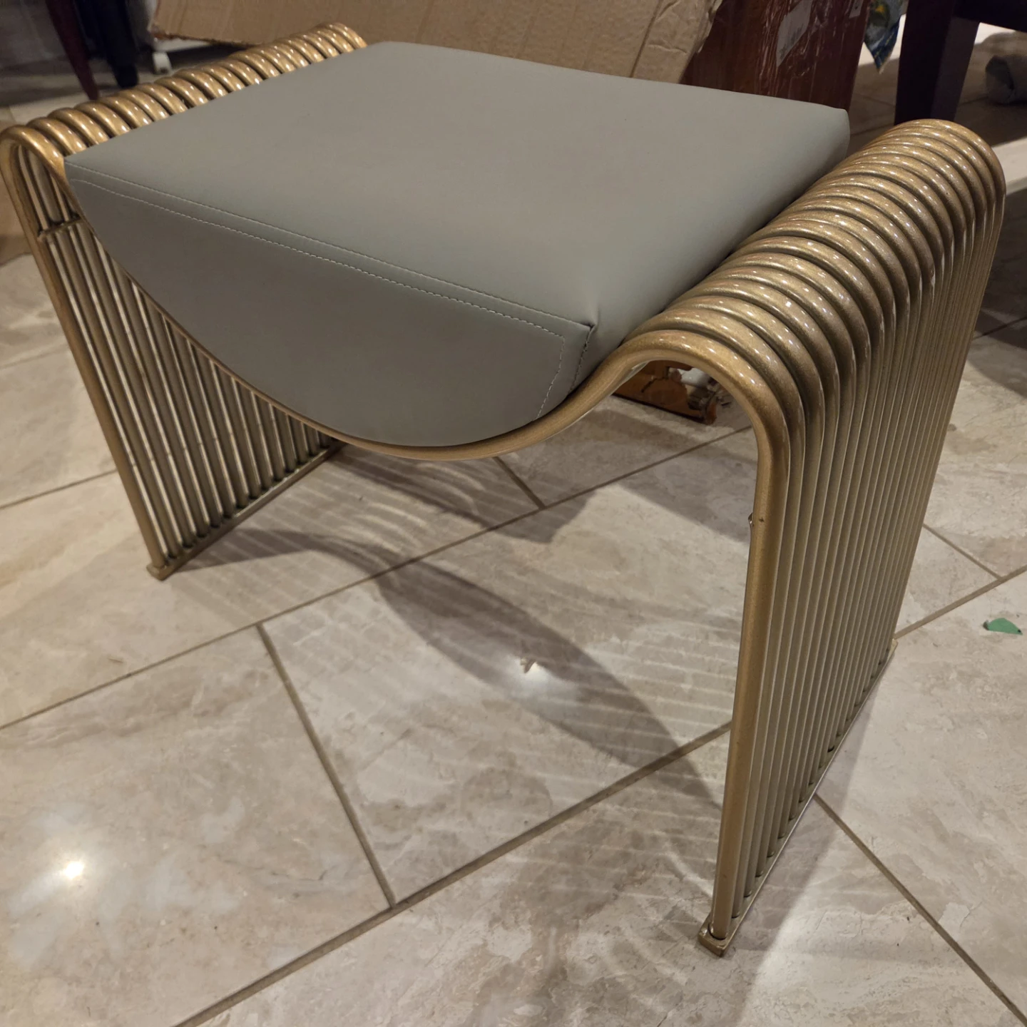 Modern Gold Ottoman Stool
