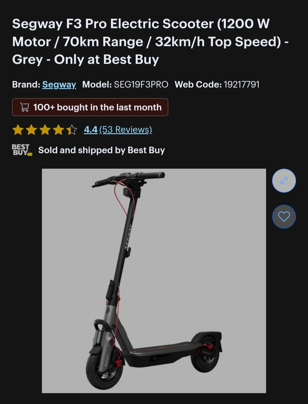 Segway F3 Pro Electric Scooter - photo 3