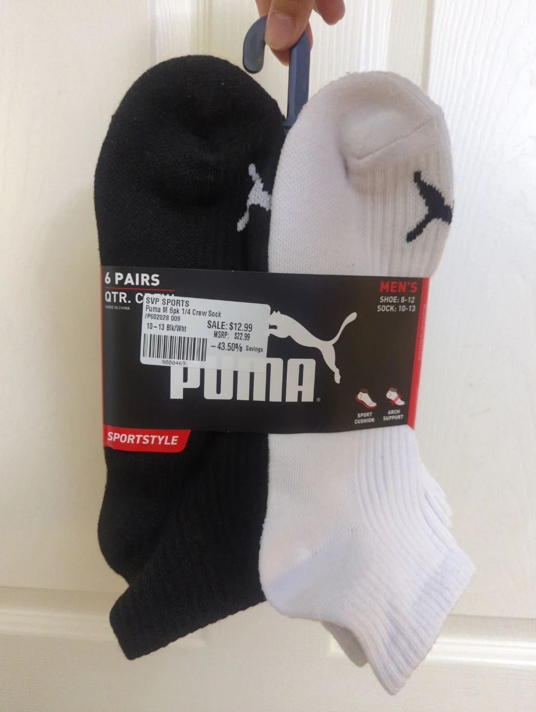 Puma Men's 6 Pairs Sport Socks