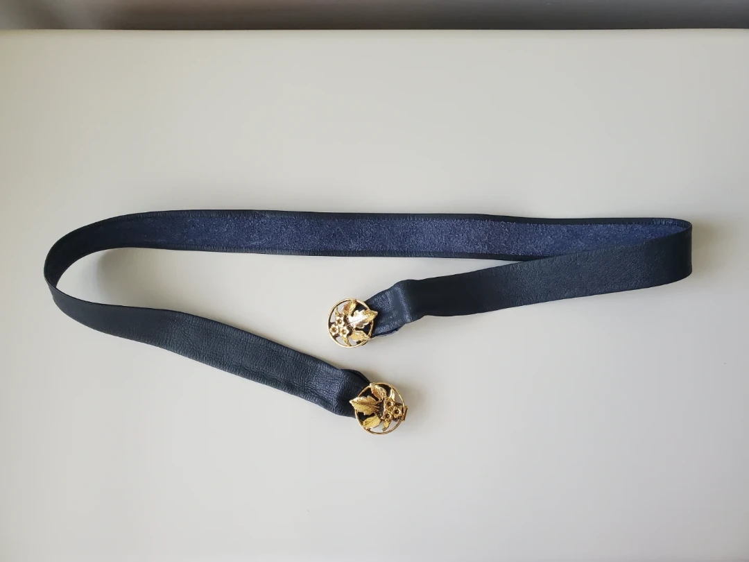 Belt with Gold Leaf Buckle
