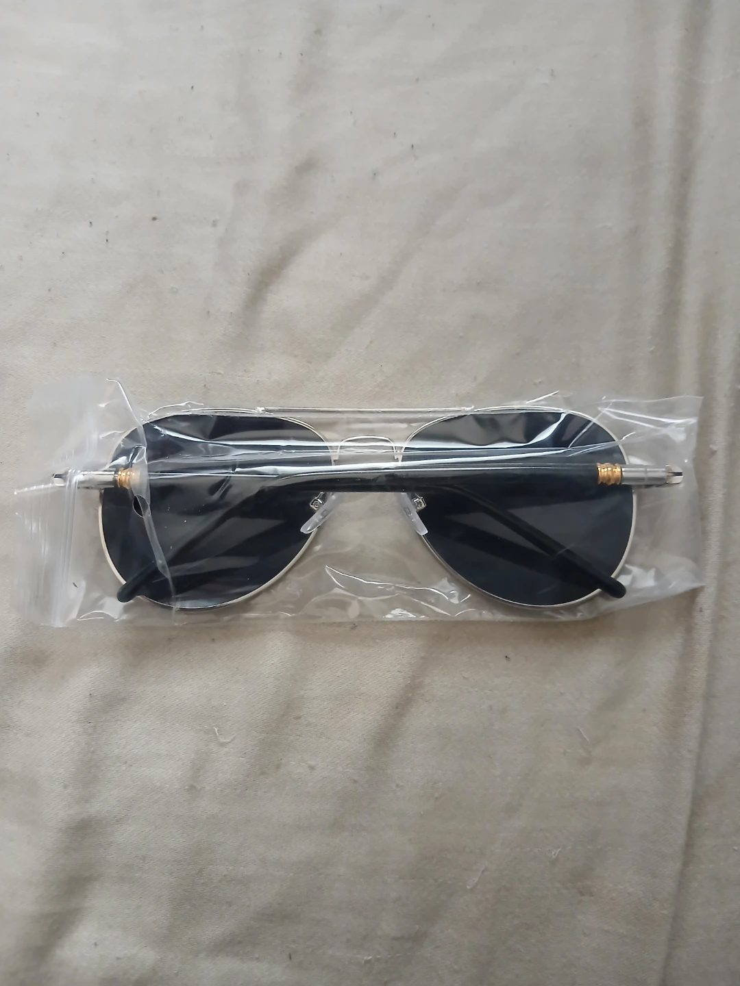 Black & Silver Coloured Anti-Glare Aviator Sunglasses - photo 2