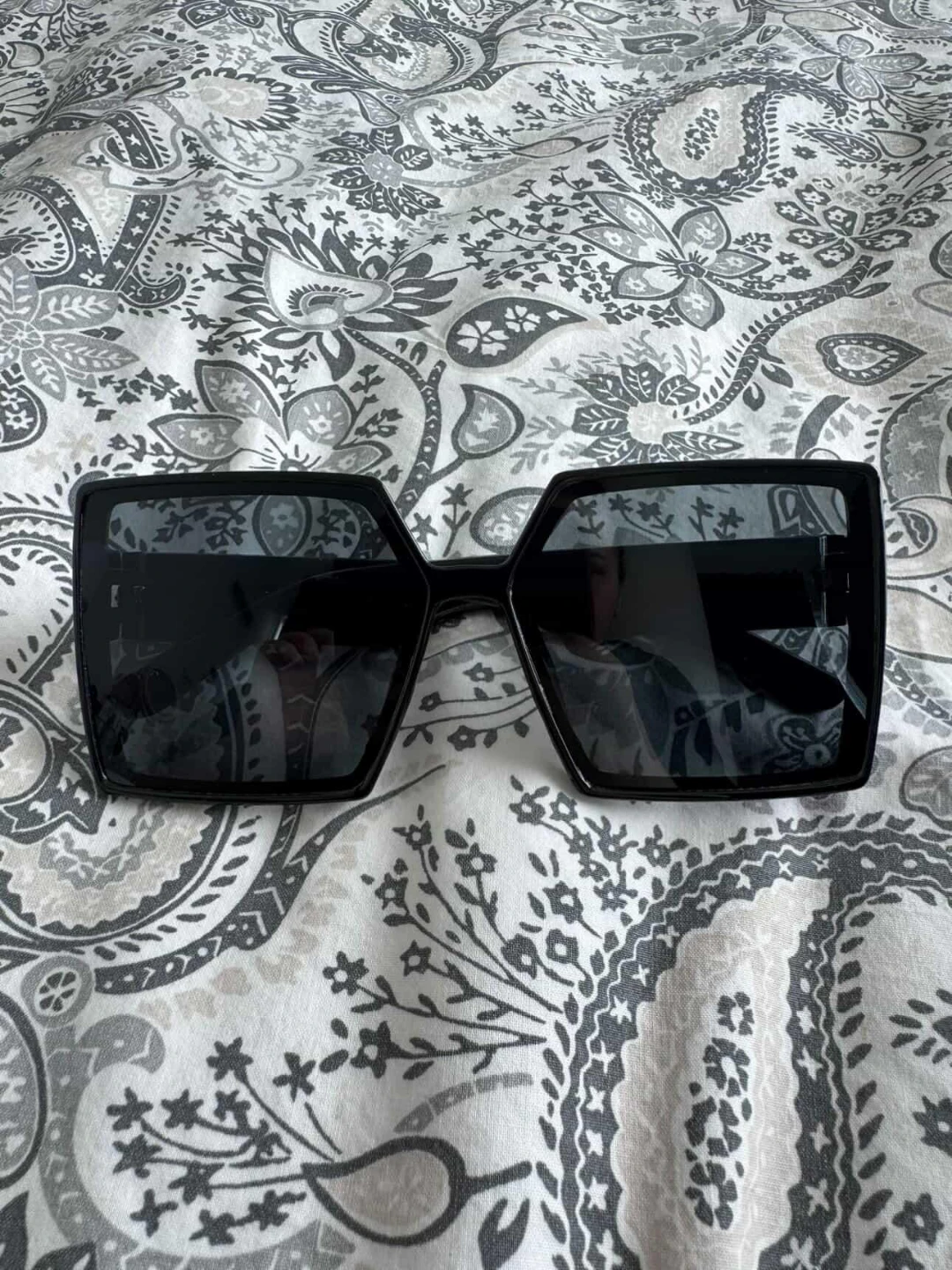 Oversized Black Square Sunglasses