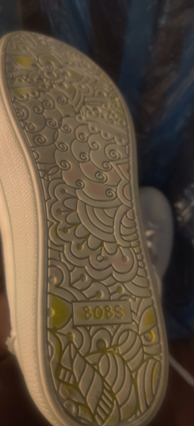 BOBS from Skechers White Canvas Sneakers Size 11 - photo 5