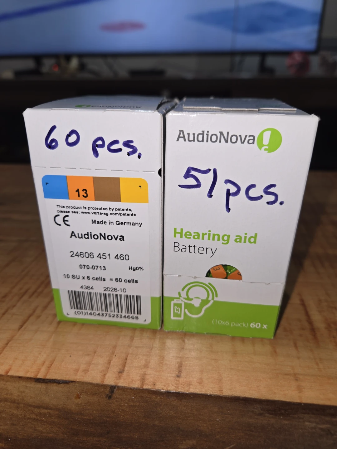 AudioNova Hearing Aid Batteries - 2 x 60 Pack - photo 2