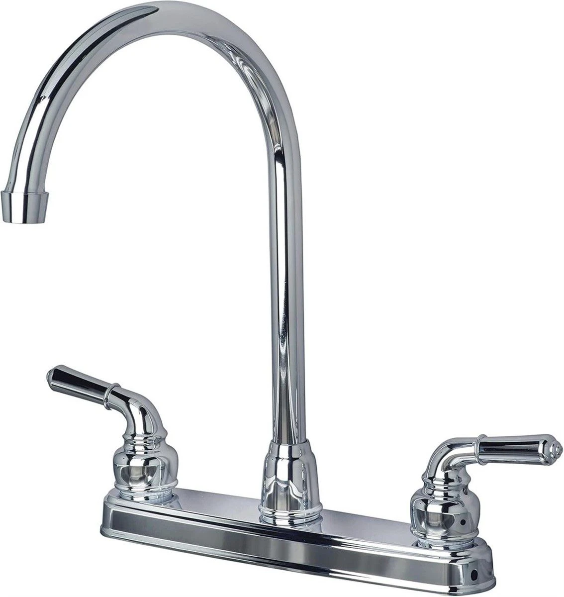 Chrome Kitchen Faucet with High Arc Spout