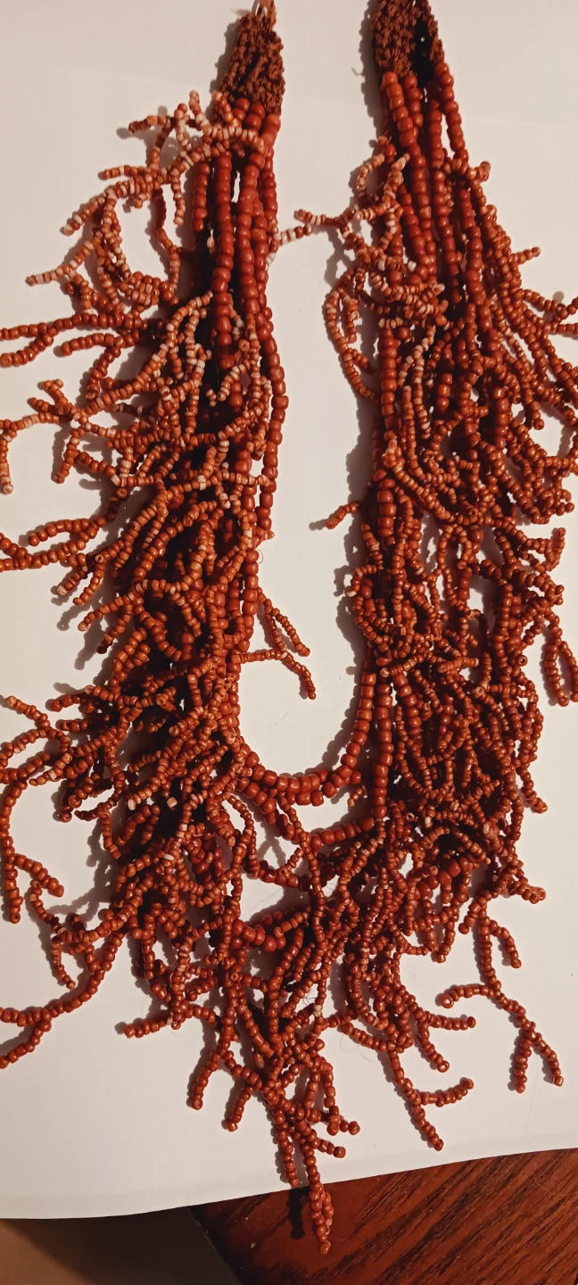 Red Beaded Coral Branch Shaped Statement Necklace - photo 4
