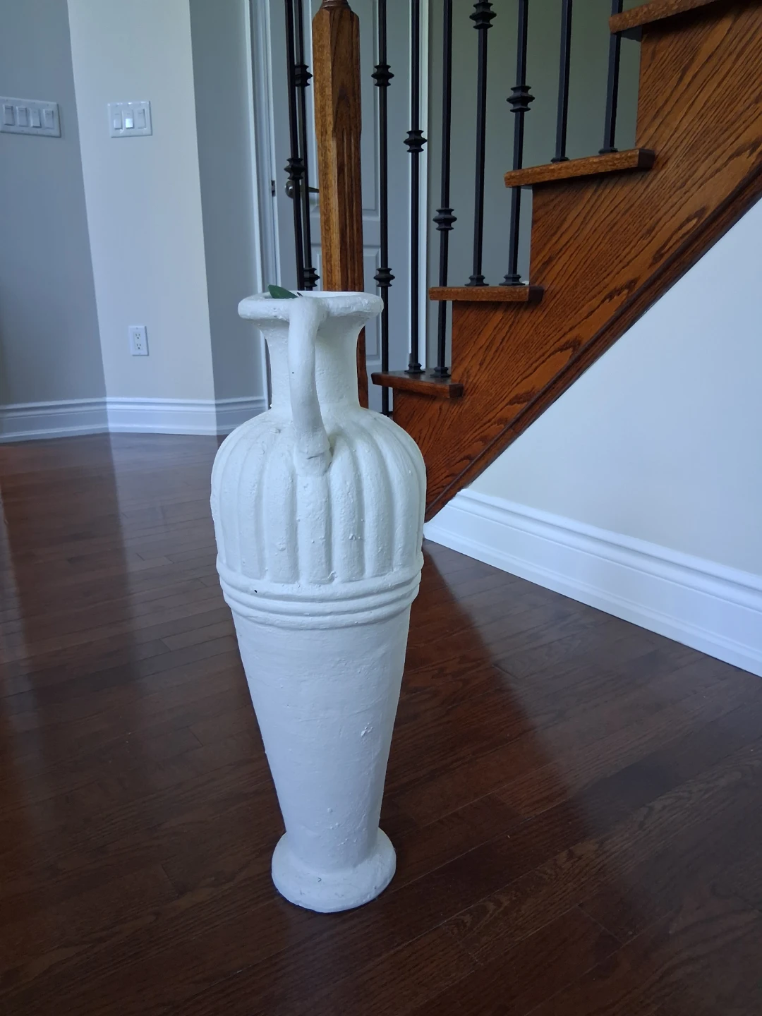 Large White Amphora Vase