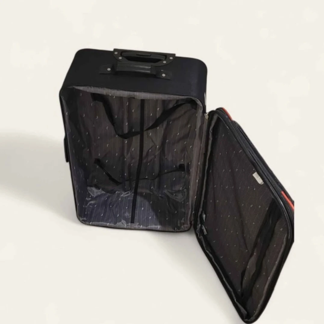 Jetstream Black Rolling Suitcase with Red Trim - photo 3