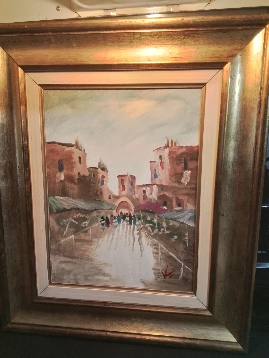 Vintage Mid-Century Italian Impressionist Street Market - photo 3