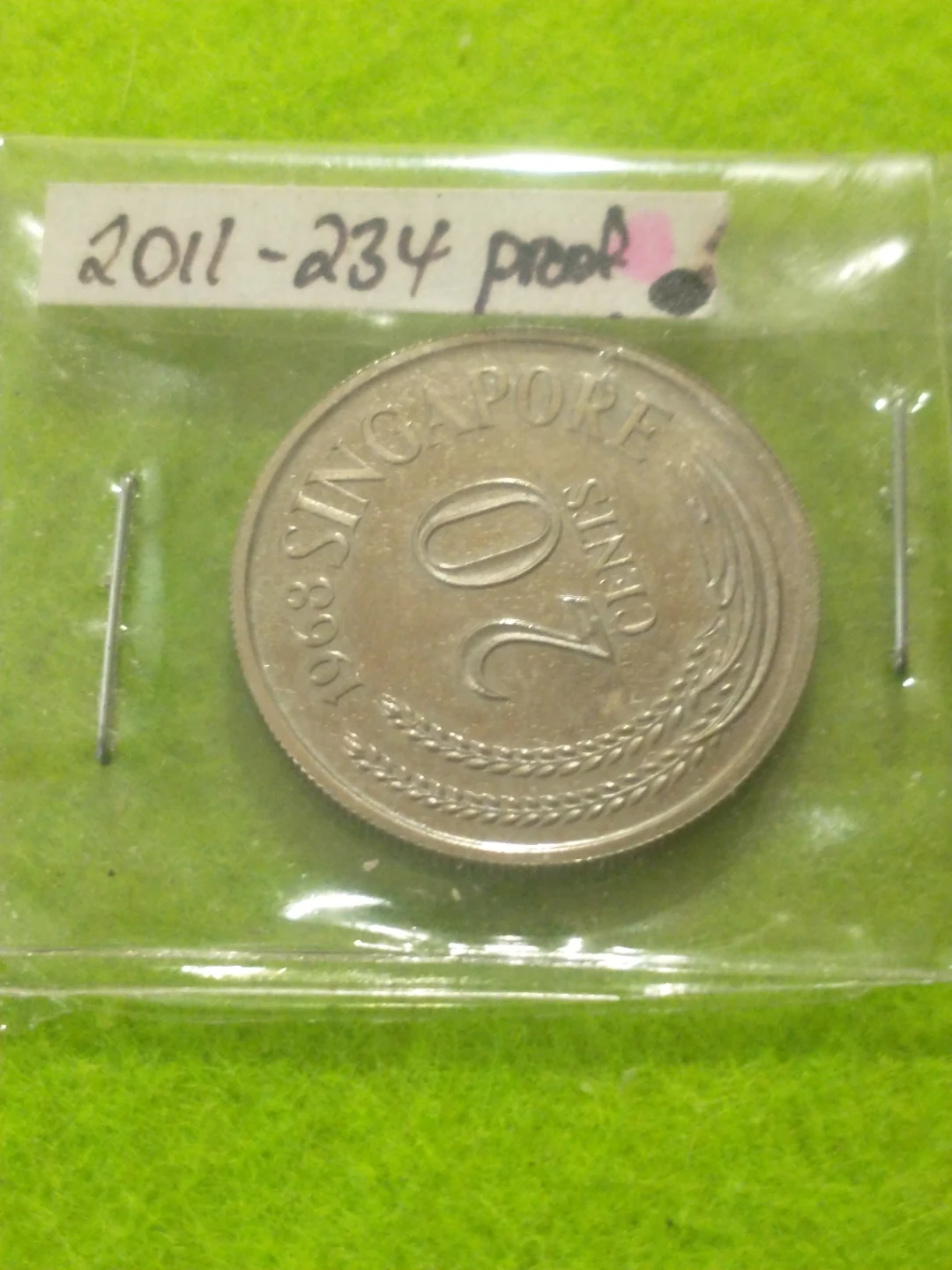 1968 Singapore 20 Cents Coin - photo 3