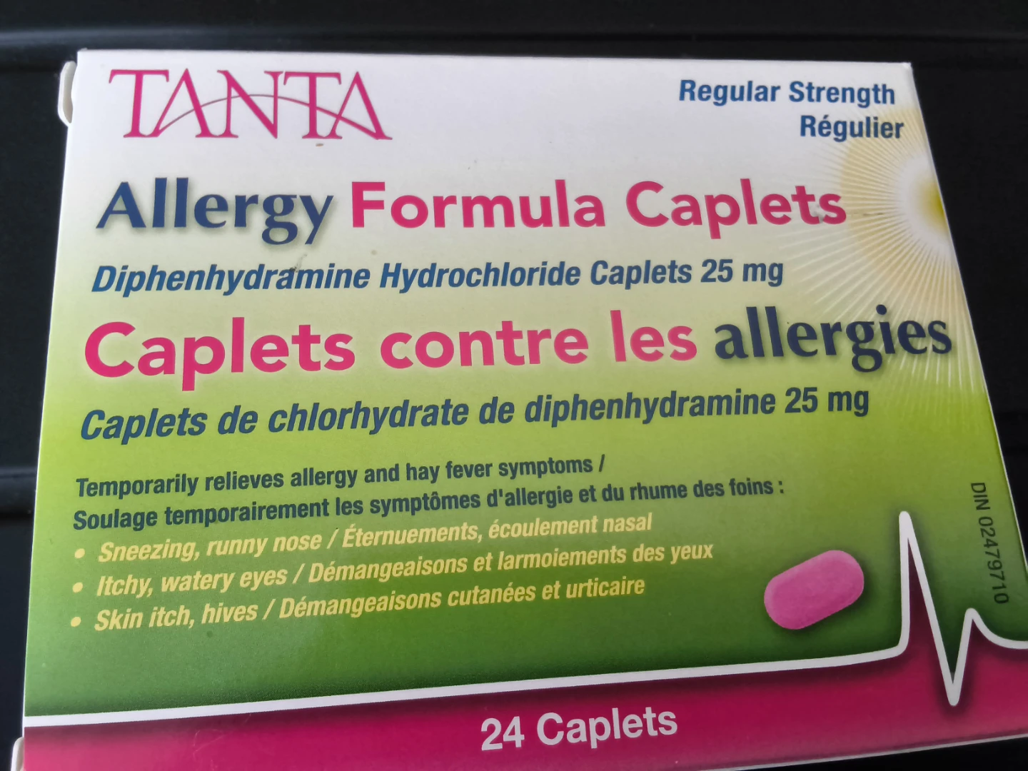 Tylenol Sinus Daytime 40 Count + generic Benadryl tablets 25 mg