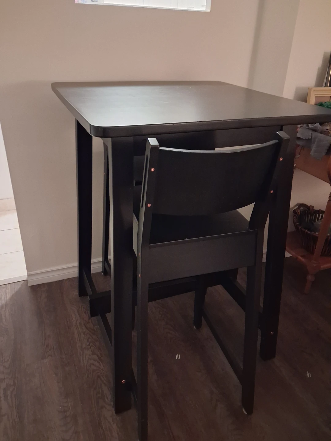 IKEA NORRÅKER Bar Table and 2 Chairs - Black - photo 2