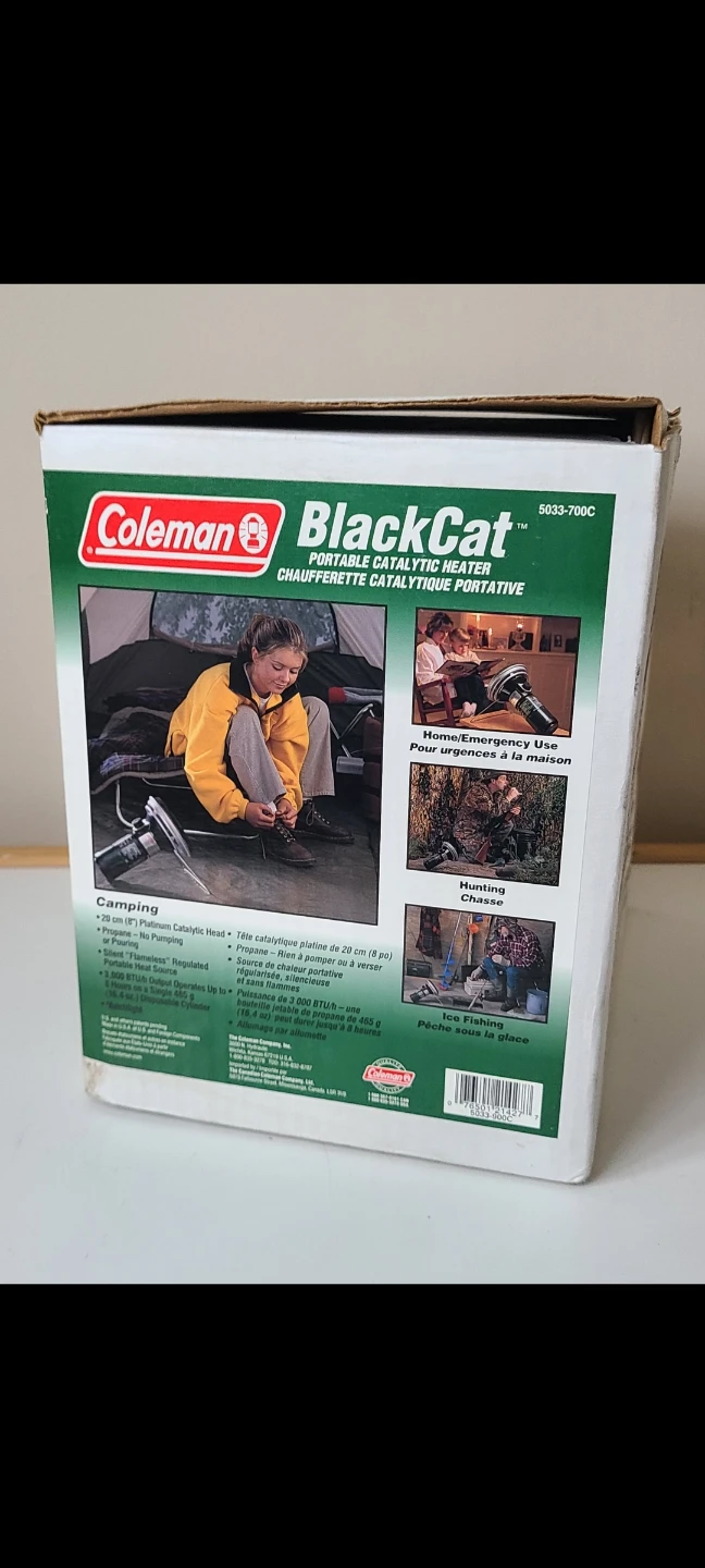 *New! Coleman BlackCat Portable Propane Heater + 2 Propane Cans - photo 3