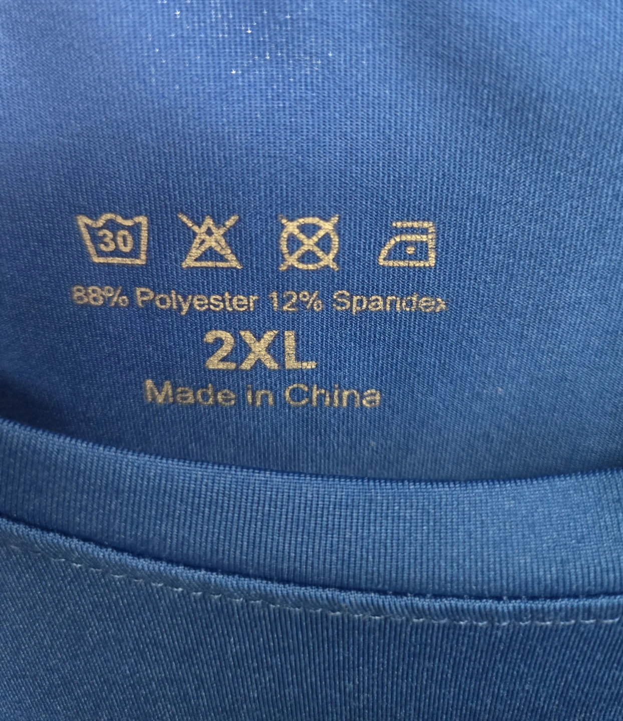 Baselayer long-sleeve Performance shirt.  Bright blue. XXL/2XL. - photo 3