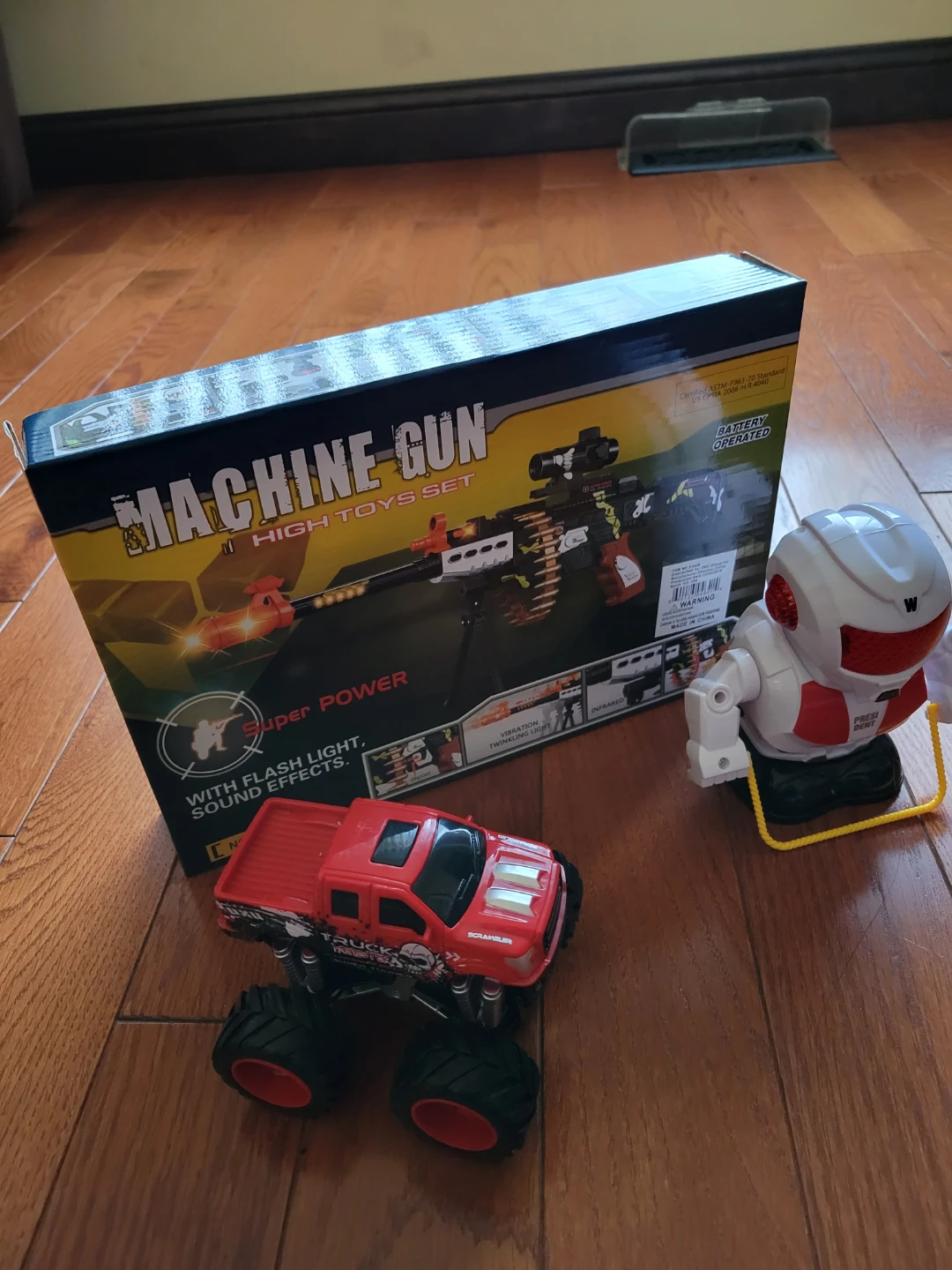 Machine Gun High Toys Set with Robot and Monster Truck