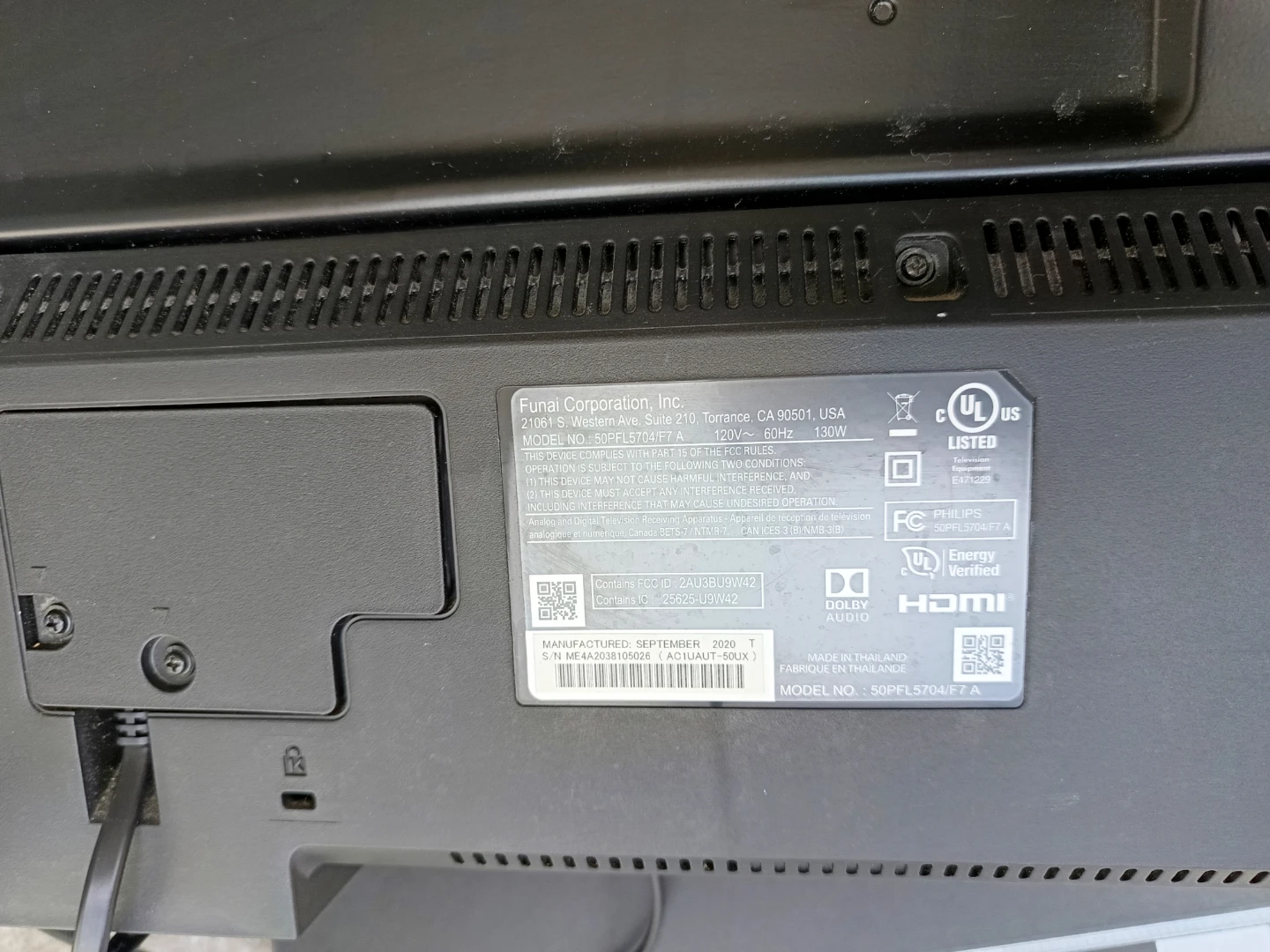 Philips 50" Smart TV for part - photo 2