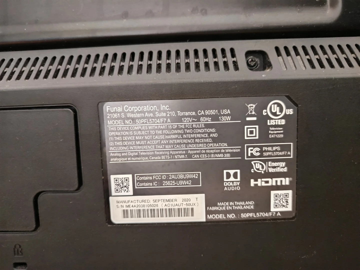 Philips 50" Smart TV for part - photo 4