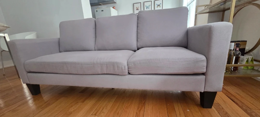 Grey 3-Seater Sofa minimalist - photo 5