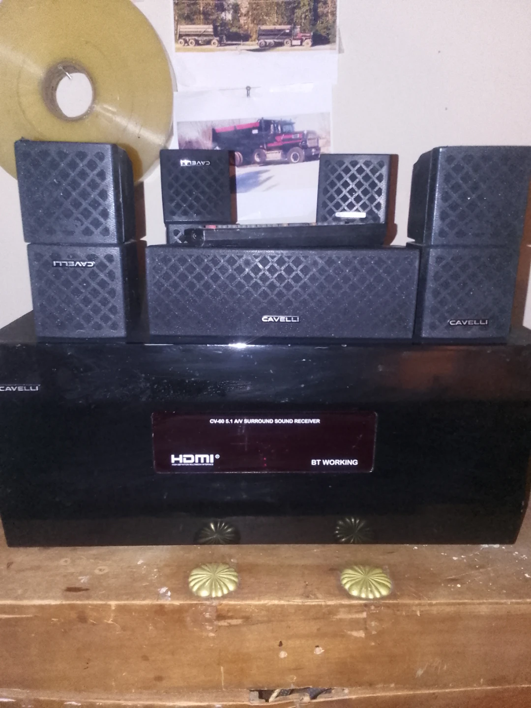 Cavelli 5.1 AV Surround Sound Receiver System with Speakers
