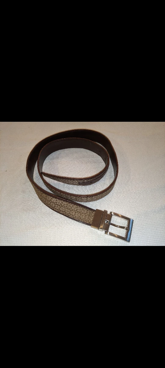 Brown Reversible Belt with Silver Buckle