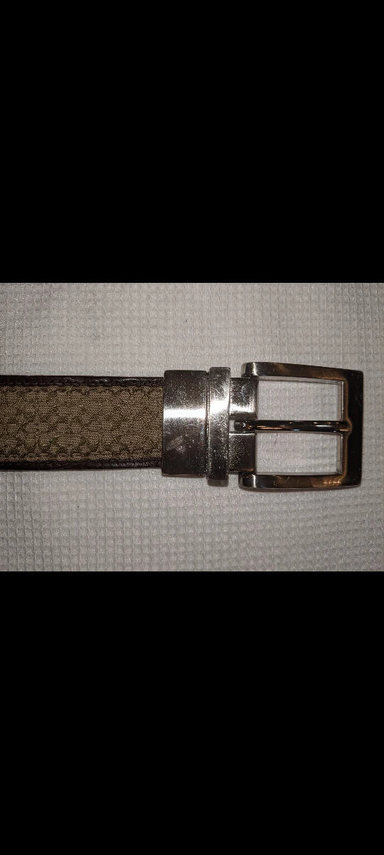 Brown Reversible Belt with Silver Buckle - photo 2