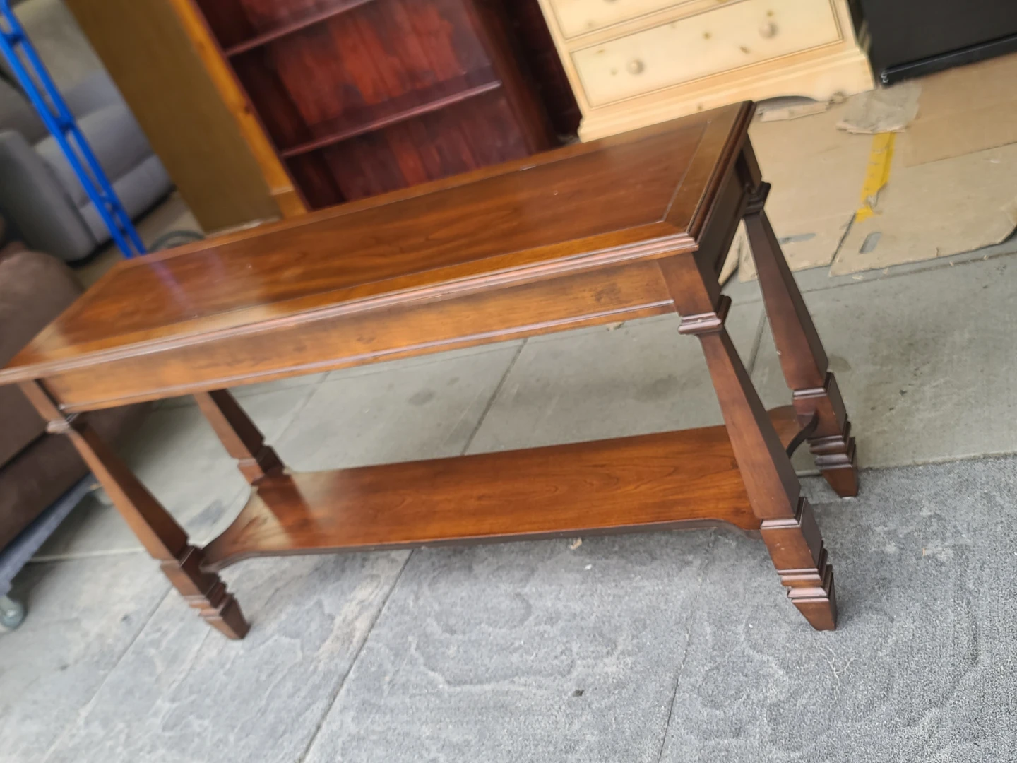 Wooden Console Table with Shelf - photo 2