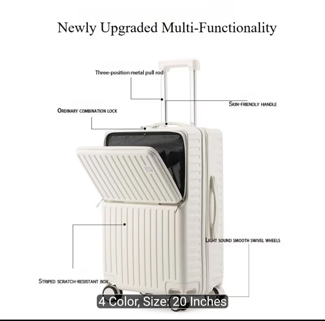 White Carry-On Suitcase 20 inch - photo 3