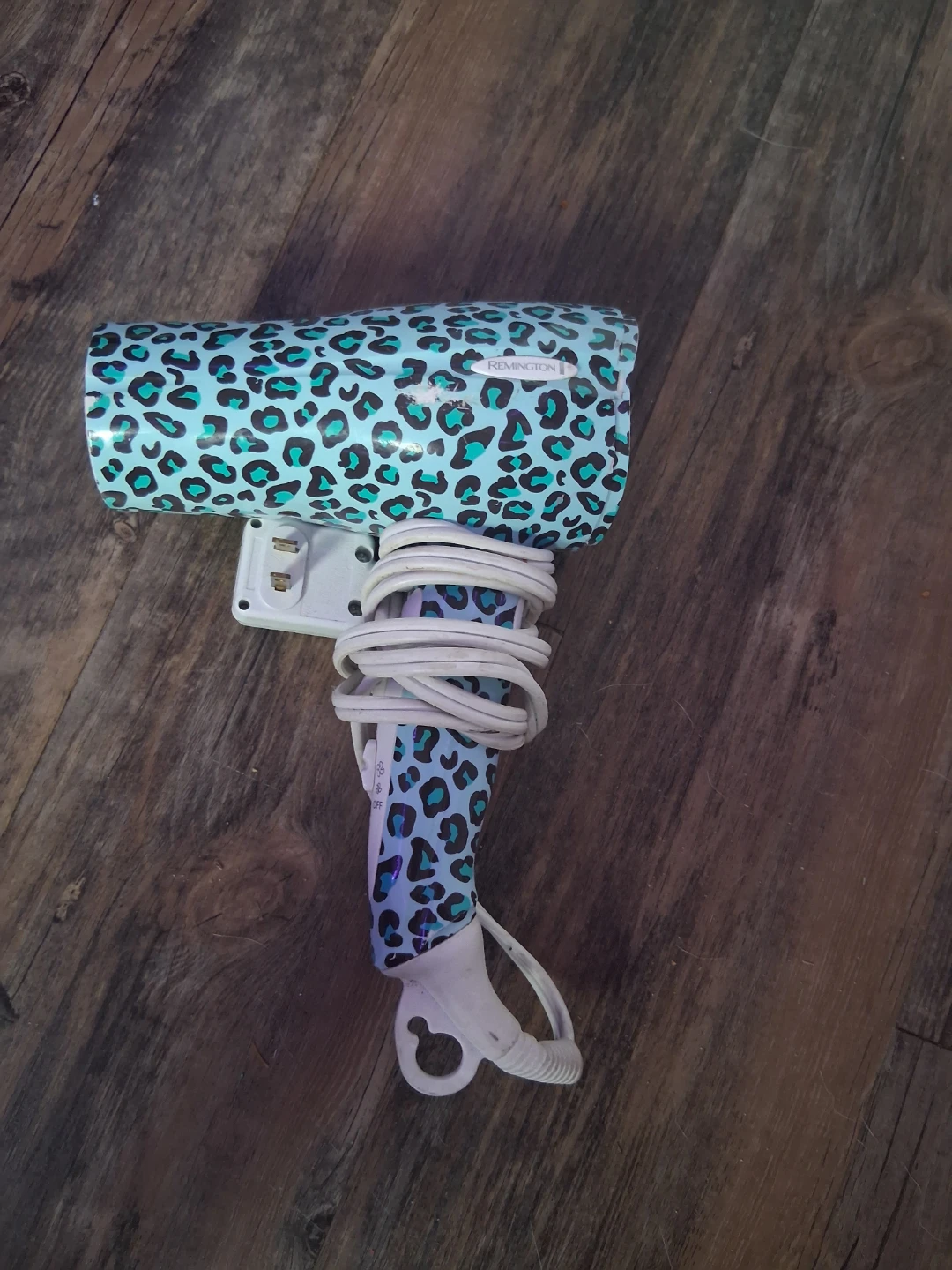 Remington Teal Leopard Print Hair Dryer