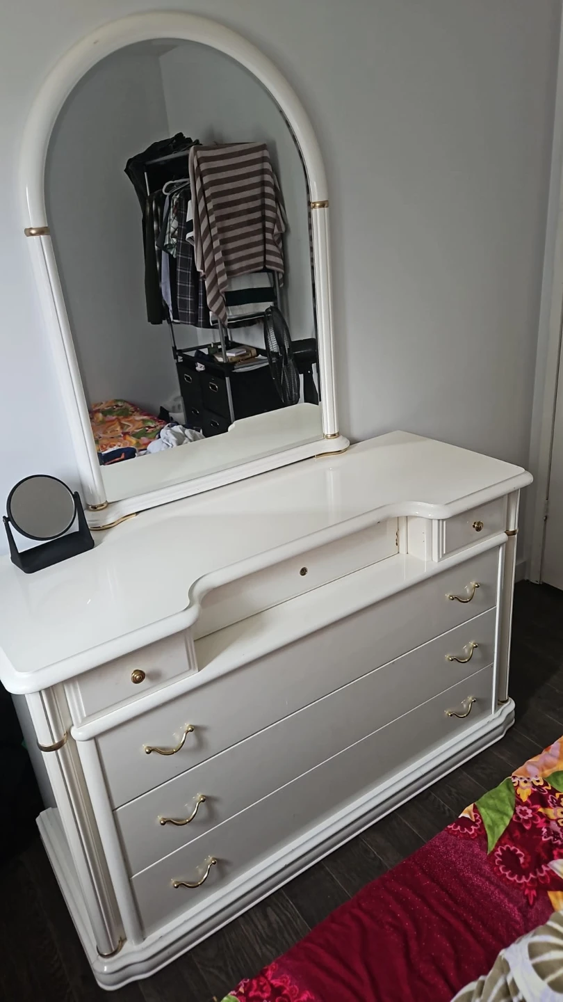 White Dresser with Mirror