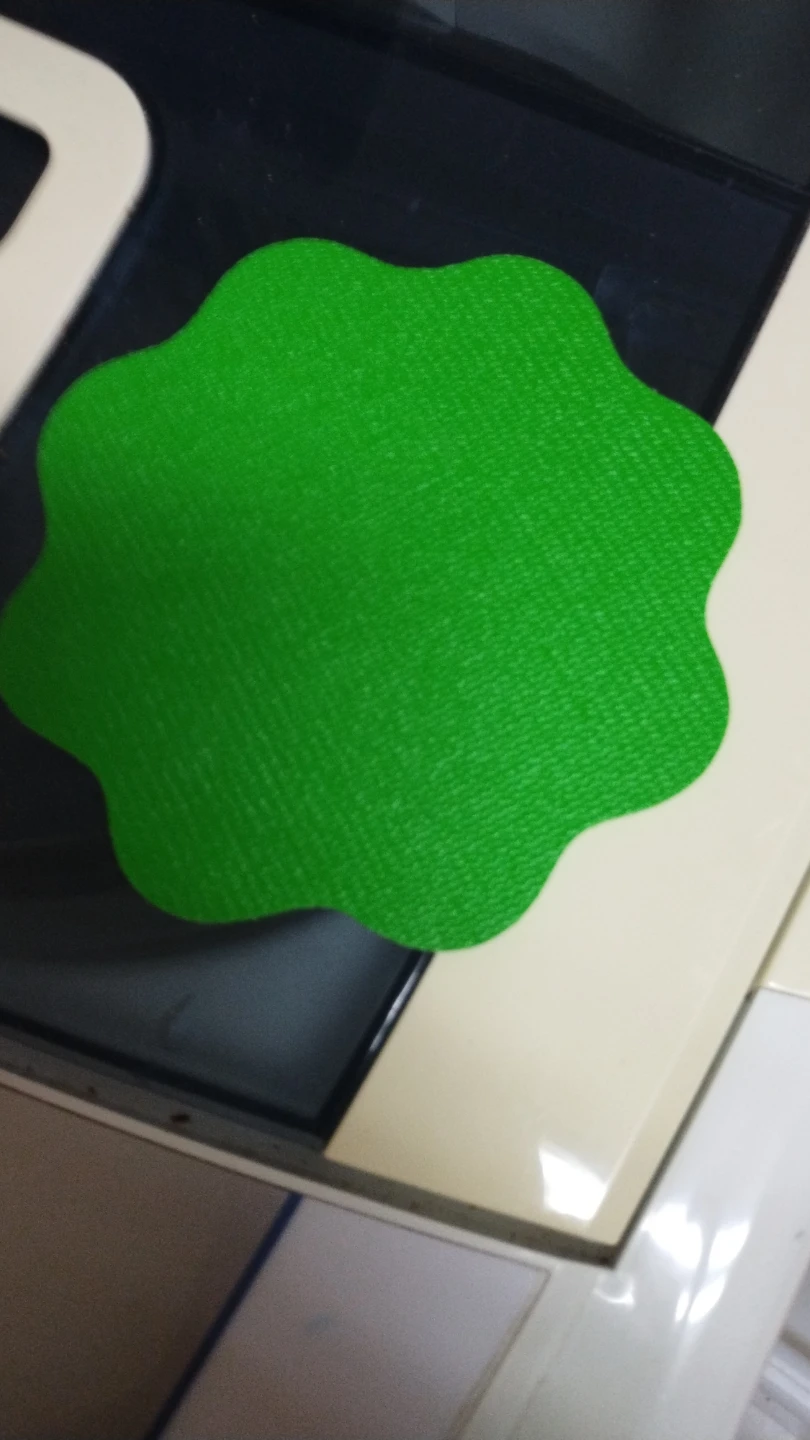Green Scalloped Kinesiology Tape Patch