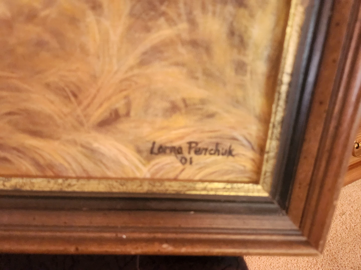 Framed Painting by Lorna Perchuk - Cabin in Trees - photo 2
