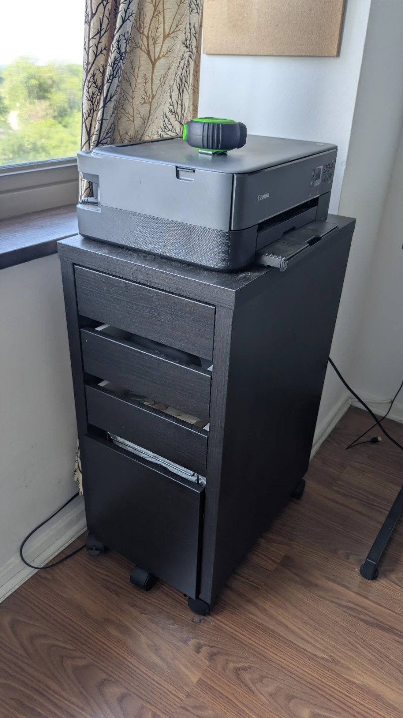 IKEA Black 4-Drawer Rolling File Cabinet