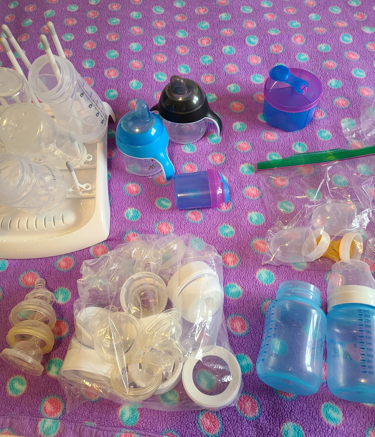 Munchkin Baby Bottle Drying Rack & Assorted Baby Bottles/Sippies - photo 2