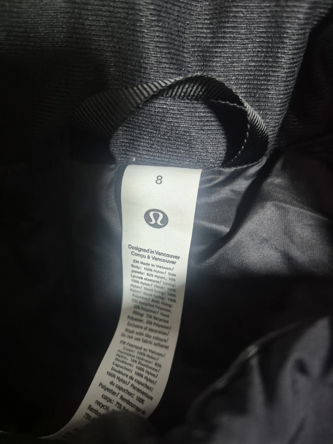 Lululemon Down Vest Size 8 Black - photo 2