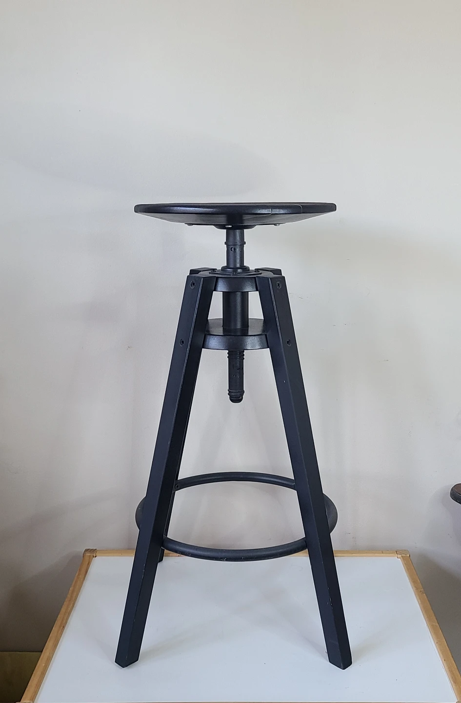 Black Adjustable Bar Stool IKEA Dalfred