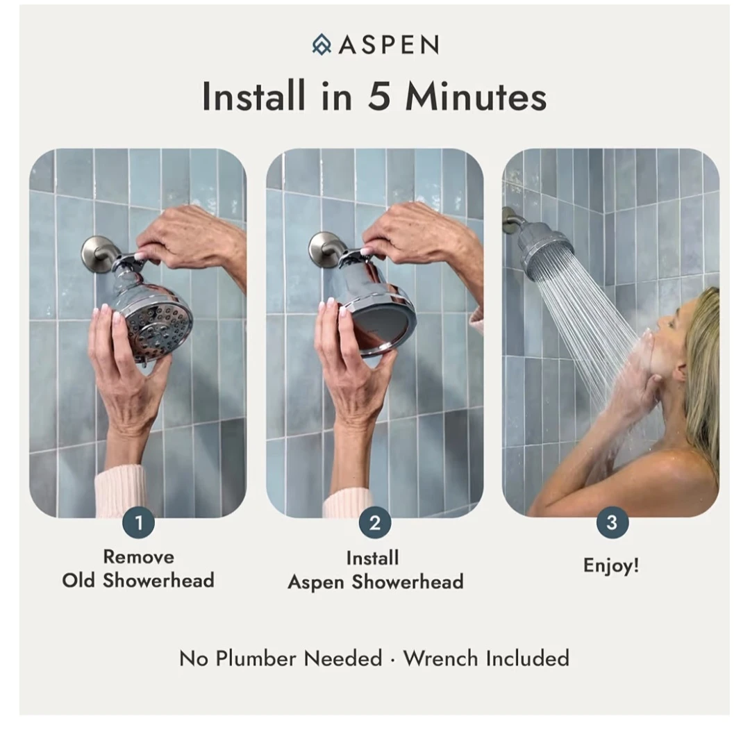 Aspen Filtered Showerhead Kit with A1 Filter - photo 3