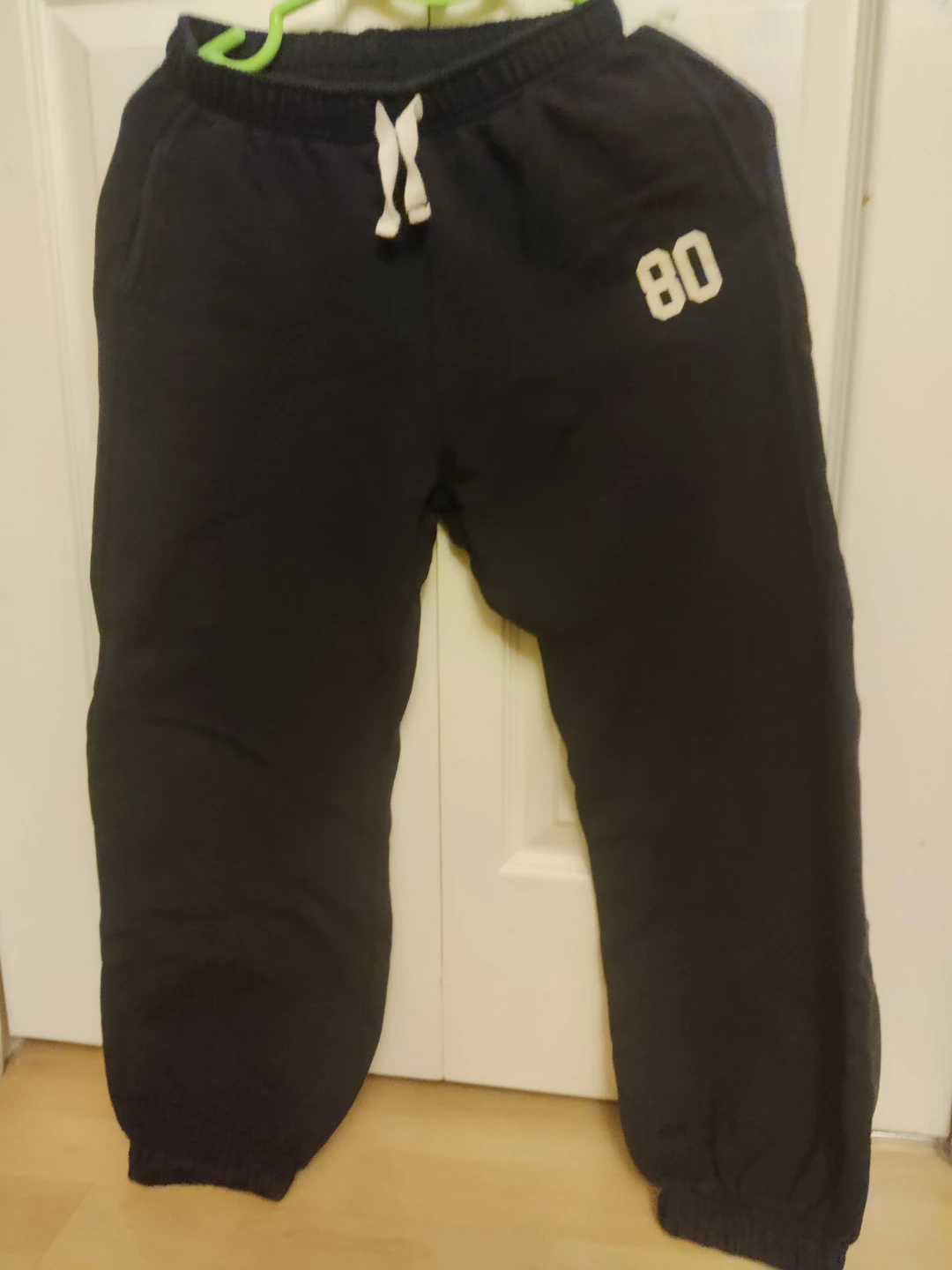 Zara black sweatpants with '80' graphic (no2)