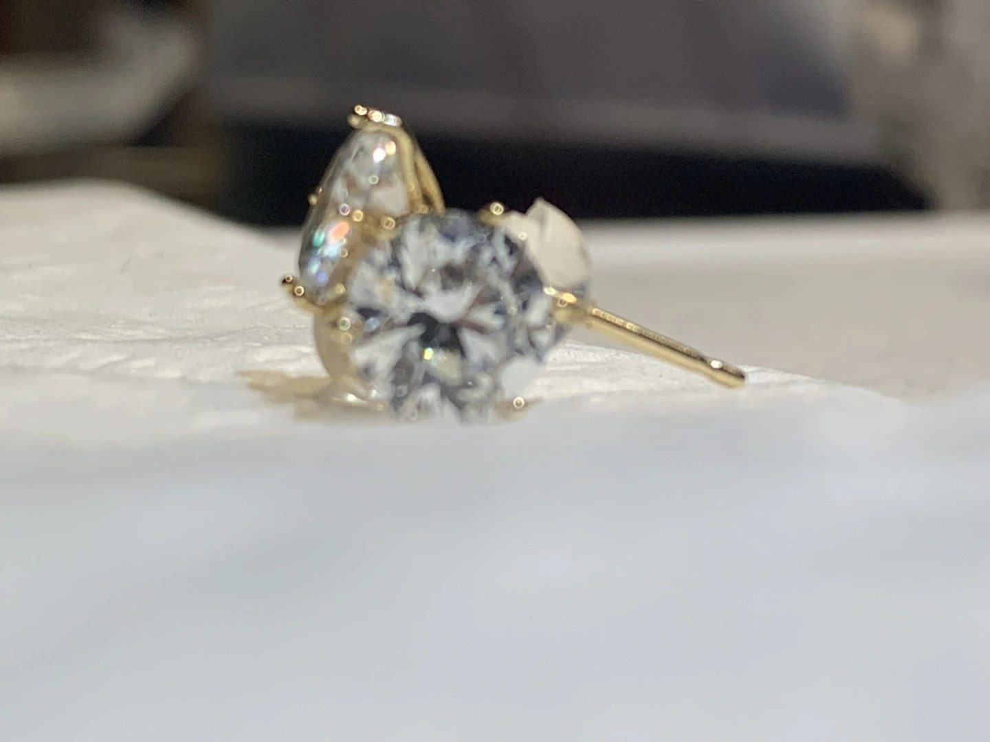 Lab Diamond Stud Earrings - 2.00ctw - photo 2